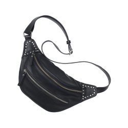 Bltetaske, Sort med slvnitter, Lola