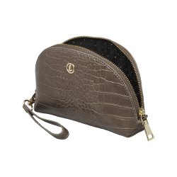 Saga kosmetiktaske med rem - Krokodille-prgning