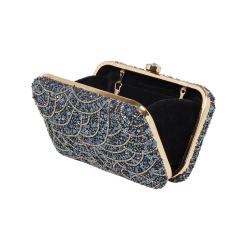 Perle/paillet festtaske, Candra, Black Diamond