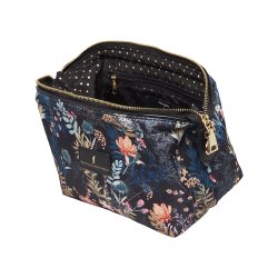 Kosmetiktaske, Mia, kraftig nylon med print