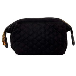 Toilettaske, Mia, Quiltet Vegansk Ruskind