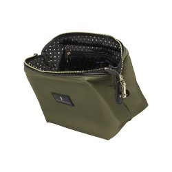 Toilettaske, Mia, Olivengrn nylon