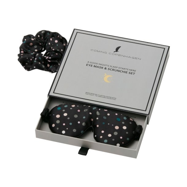 Sovemaske &amp; scrunchie i gaveske, Paloma, Confetti