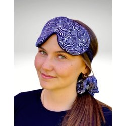 Sovemaske &amp; scrunchie i gaveske, Paloma, Zebra Sun