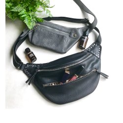 Bltetaske, Sort med slvnitter, Lola