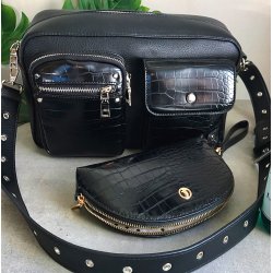 Stor Sort Crossbodytaske, Manon