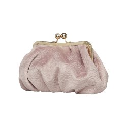 Emma Clutch med bjle, Velour m. camelliaprgning 