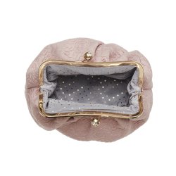 Emma Clutch med bjle, Velour m. camelliaprgning 