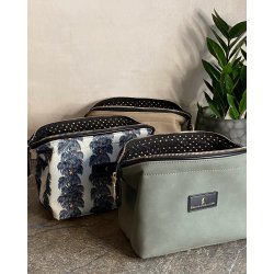 Kosmetiktaske, Mia, kraftig nylon med print