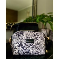 Kosmetiktaske, Mia, kraftig nylon med print