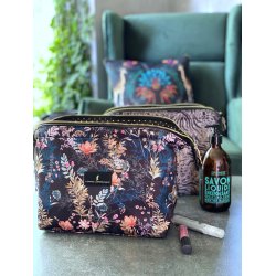 Toilettaske, Stor, Mia, Kraftig nylon med print