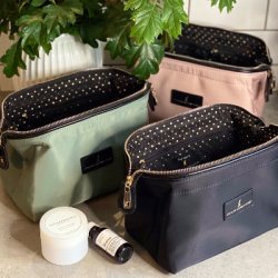 Toilettaske, Mia, Grn nylon