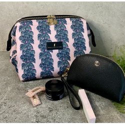 Toilettaske, Stor, Mia, Kraftig nylon med print