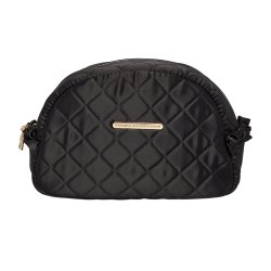 Stor Toilettaske, ensfarvet med flser, Luna