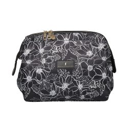 Toilettaske, Stor, Mia, Kraftig nylon med print
