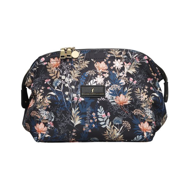 Toilettaske, Stor, Mia, Kraftig nylon med print